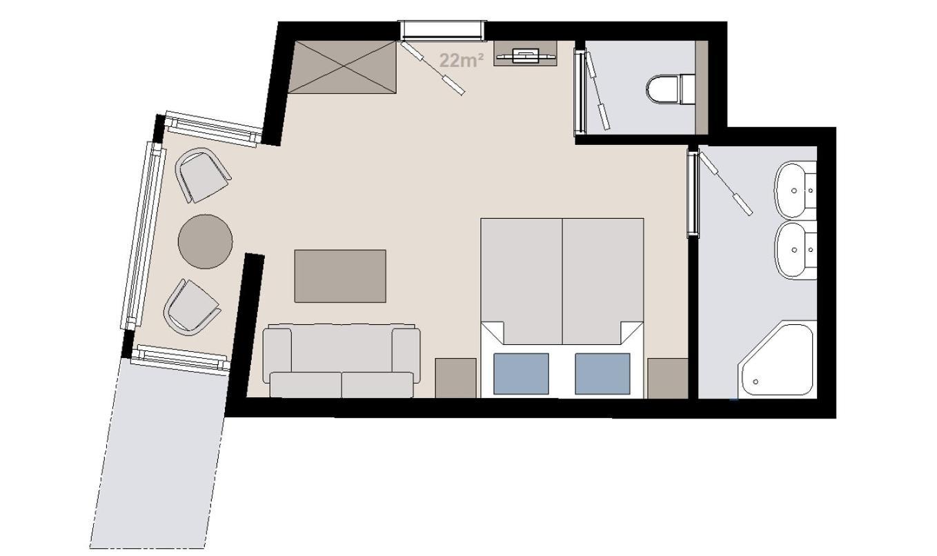 Habitación Doble Confort con balcón