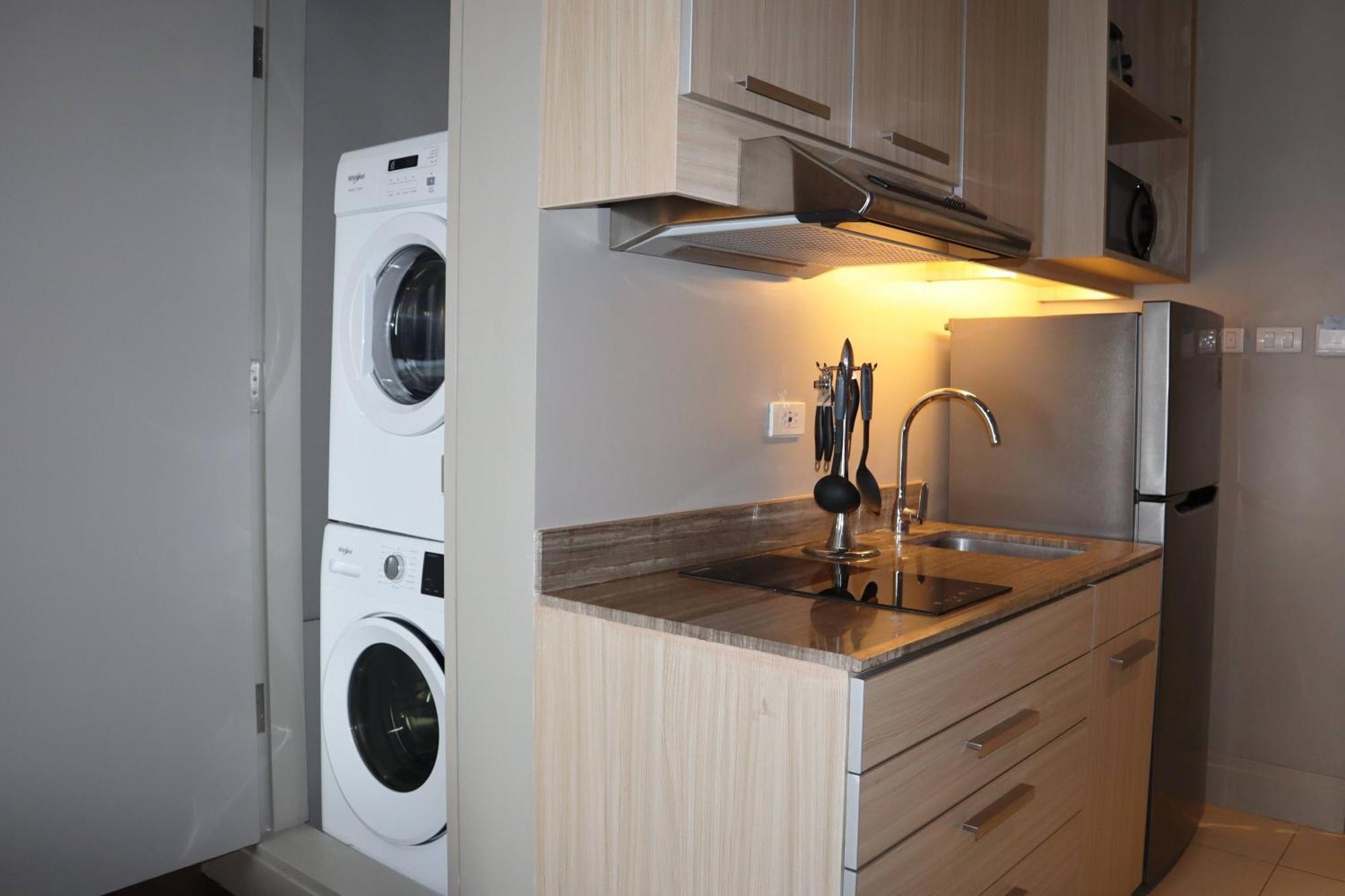 1 King Bed One-Bedroom Kitchenette Living Area