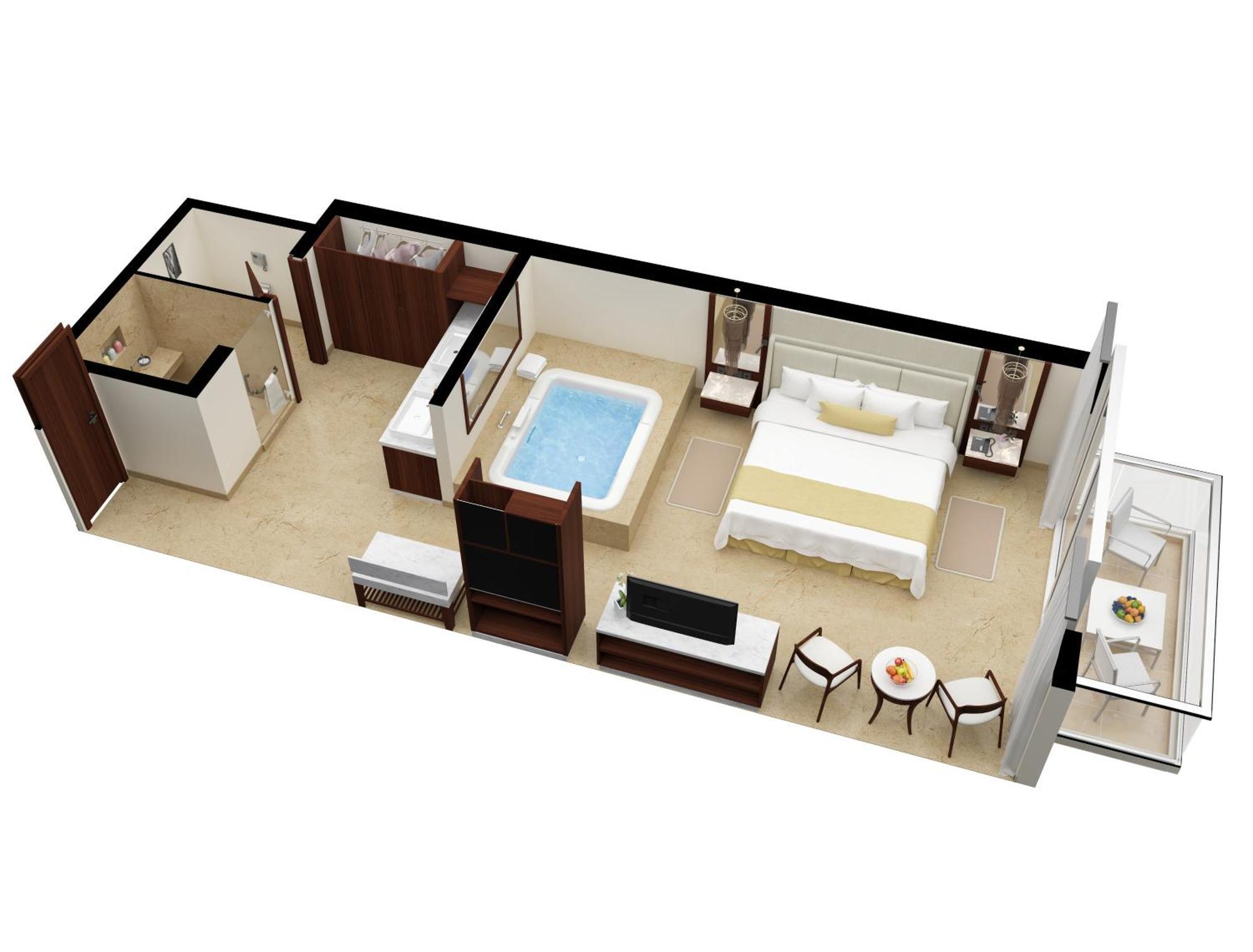 Superior Honeymoon Suite Ocean View King Size Bed