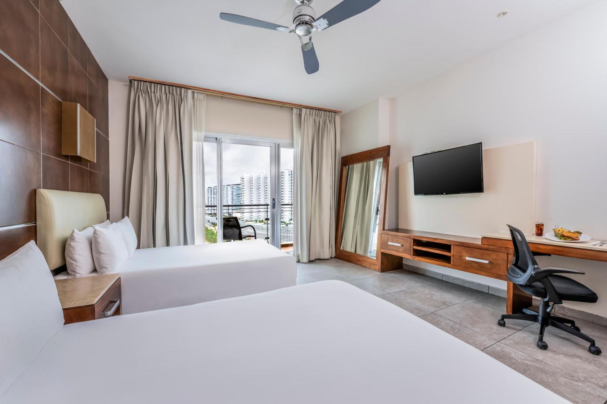 Standard Room w/ Two Double Beds +  Beach club access