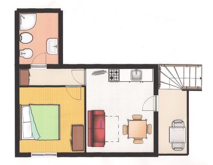 Apartment mit 1 Schlafzimmer