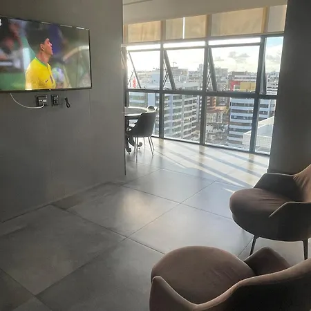 TIME Ponta Verde, Piscina Rooftop, 200m Praia, Wifi fast e Garagem-2