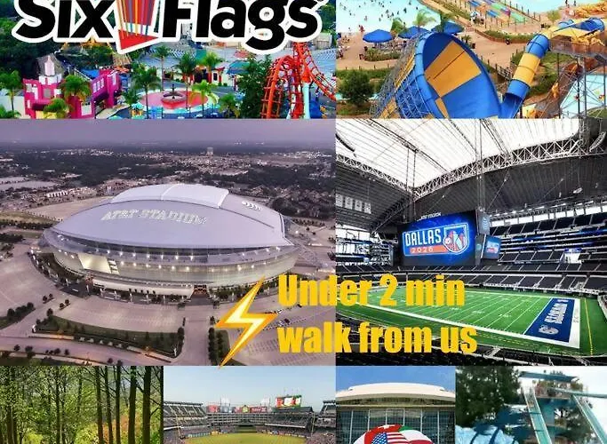 Hot Location Only 2 Min Walk To At&T Stadium Sleeps 8 Free Parking