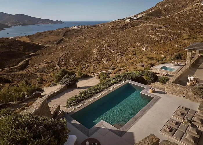 Villa Amra - Secluded Mykonos Haven With Sea Views, Heated Pool, Gym & Hammam