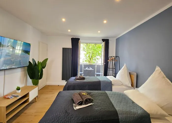 Stilvolle Wohnung mit Balkon&Parkplatz in Moers - Ideal für Business, Familien und Monteure nahe Düsseldorf