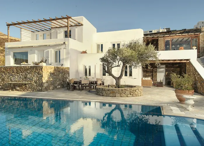 Villa Galaxy Mykonos Private Pool&Sea View in Ftelia